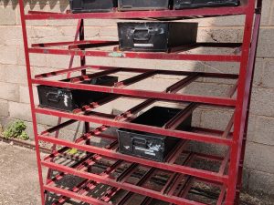 Tote Pan Storage Rack - Red