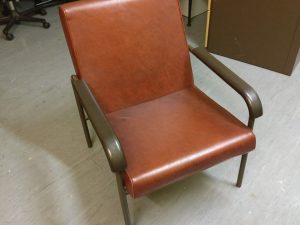 Reception Seating - Vinyl Chairs/Moulded Arms/Cherry Red - Image 1