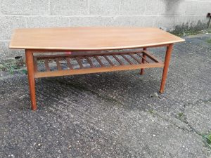 Coffee Table - Teak with Magazine Rack - Image 1