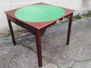 Wooden Card Table Foldable Felt Top