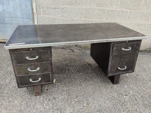Desk - Metal Tanker with 5 Drawers