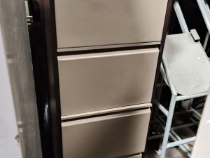 Filing Cabinet - 4 Drawer Coffee and Cream - Recessed Handle - Image 1