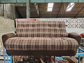 Sofabed - Brown Tartan (1970s)